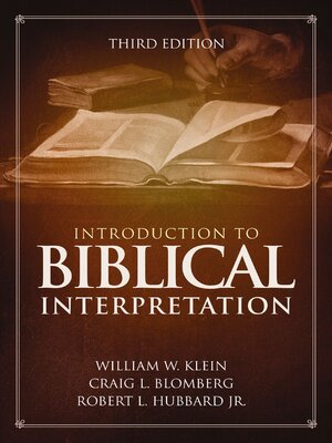 cover image of Introduction to Biblical Interpretation